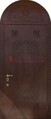 Железная арочная дверь с рисунком ДА-1 для аптеки во Владимире