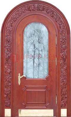 Толстая металлическая арочная дверь со стеклом ДА-20 во Владимире