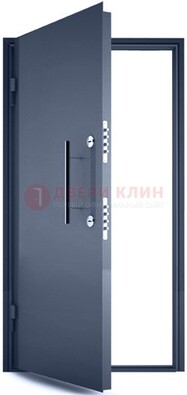 Черная металлическая бронированная дверь ДБ-1 в Ступино