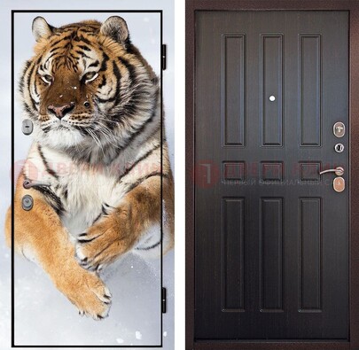 Металлическая дверь с фотопечатью тигра ДФ-1 во Владимире