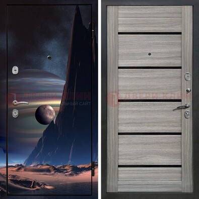 Стальная дверь с фотопечатью космоса ДФ-49 во Владимире