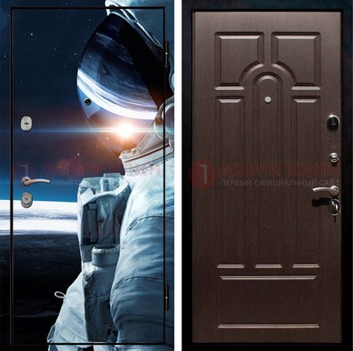 Стальная дверь с фотопечатью космонавта ДФ-4 во Владимире