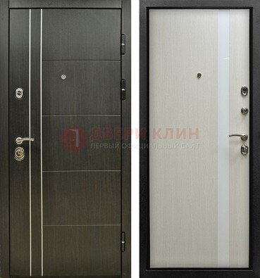 Морозостойкая темная металлическая дверь с МДФ ДМ-164 во Владимире