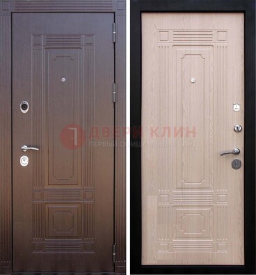 Коричневая входная дверь с МДФ ДМ-173 для кирпичного дома во Владимире