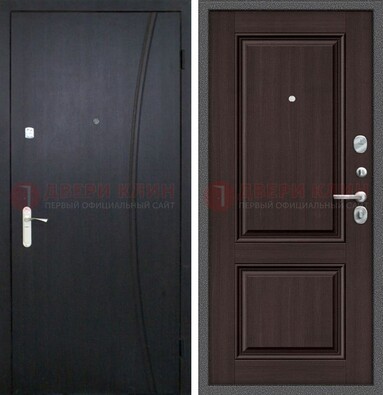 Темная стальная дверь с МДФ панелями ДМ-362 во Владимире
