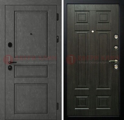 Серая стальная дверь с классическими МДФ ДМ-456 во Владимире