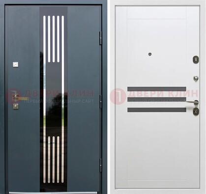 Темная квартирная дверь с разными МДФ ДМ-504 во Владимире