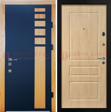 Двухцветная железная дверь с МДФ в квартиру ДМ-511 во Владимире