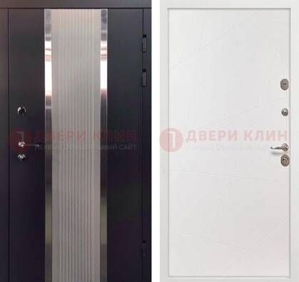 Темная металлическая дверь в квартиру МДФ с двух сторон ДМ-512 во Владимире