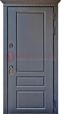 Тёмная входная дверь для коттеджа с МДФ ДМ-528 во Владимире