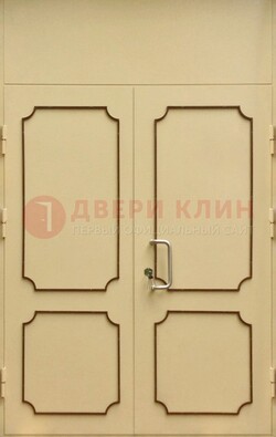 Светлая двухстворчатая дверь для загородного дома с МДФ ДМ-534 во Владимире