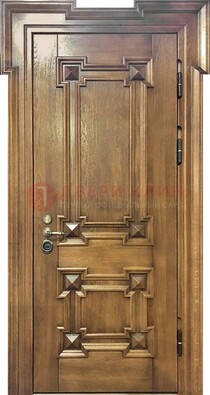 Филенчатая железная дверь с массивом дуба ДМД-56 во Владимире