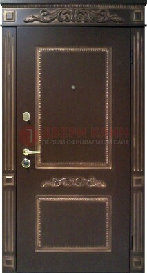 Входная дверь с массивом дуба в темном цвете ДМД-65 во Владимире