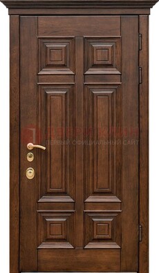 Филенчатая железная дверь с массивом дуба ДМД-68 во Владимире
