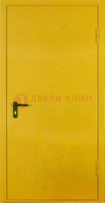 Желтая железная дверь с нитроэмалью ДН-5 во Владимире