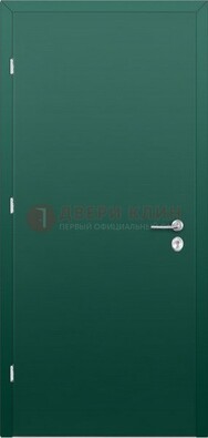 Зеленая стальная дверь с нитроэмалью ДН-6 во Владимире