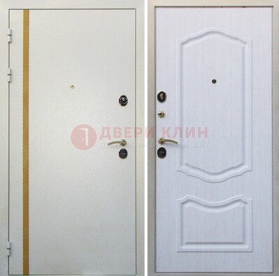 Белая входная дверь с порошковым напылением ДП-136 во Владимире