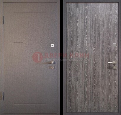 Серая металлическая дверь с порошковым напылением ДП-148 в Всеволожске