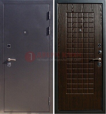 Серая металлическая дверь с порошковым напылением ДП-153 во Владимире
