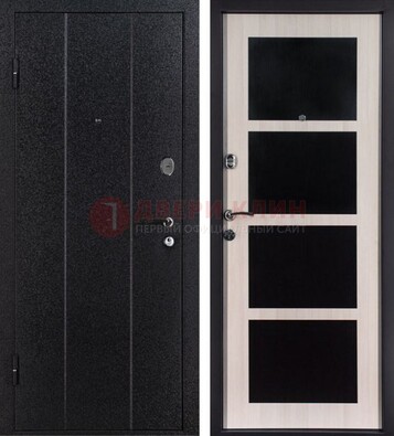 Черная металлическая дверь с порошковым напылением ДП-176 во Владимире