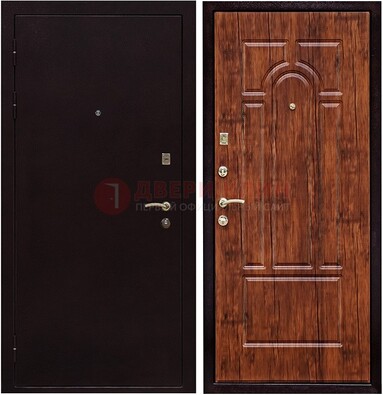 Темная железная дверь с порошковым покрытием ДП-194 во Владимире