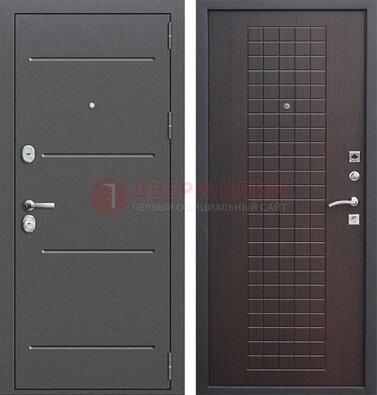 Металлическая дверь с порошковым покрытием и МДФ Махагон ДП-254 во Владимире