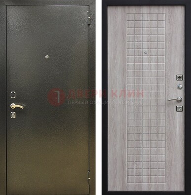 Железная темная дверь с порошковым покрытием и филенчатой МДФ ДП-297 во Владимире