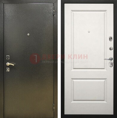 Металлическая темная дверь с порошковым напылением и классической МДФ ДП-298 во Владимире