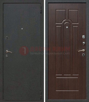 Черная металлическая дверь с порошковым окрасом ДП-47 во Владимире