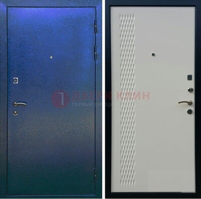 Синяя железная дверь с порошковым напылением ДП-49 во Владимире