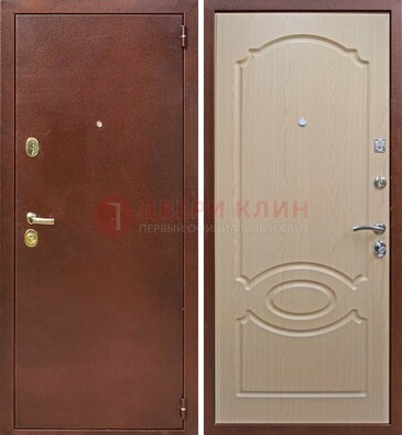 Коричневая металлическая дверь с порошковым окрасом ДП-76 во Владимире