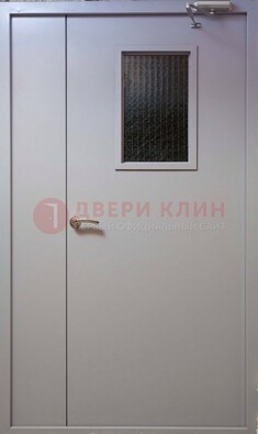 Белая железная дверь ДПД-4 во Владимире