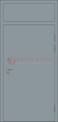 Серая техническая дверь ДПП-16 во Владимире
