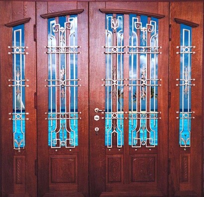 Парадная дверь со вставками из стекла ДПР-55 с шумоизоляцией во Владимире