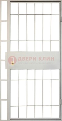 Железная решетчатая дверь в белом цвете ДР-19 во Владимире