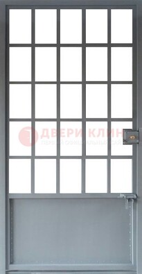 Металлическая решетчатая дверь в сером цвете ДР-7 во Владимире