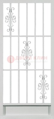 Белая железная решетчатая дверь ДР-9 во Владимире