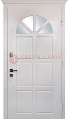 Светлая железная дверь со стеклом ДС-29 во Владимире