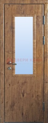 Стальная дверь с МДФ и стеклом для частного дома ДС-49 во Владимире
