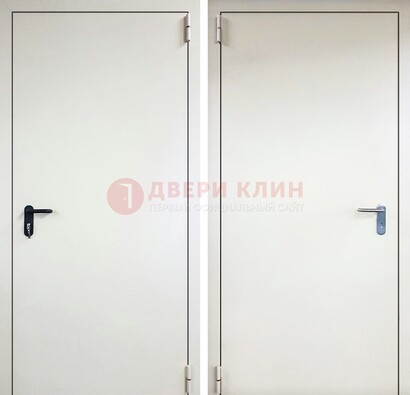 Белая железная противопожарная дверь ДТ-16 во Владимире