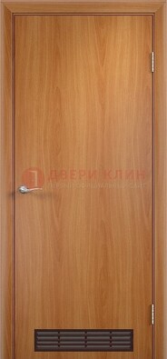 Светлая техническая дверь с вентиляционной решеткой ДТ-1 во Владимире