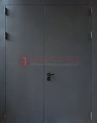 Черная распашная тамбурная дверь Порошок ДТМ-46 во Владимире