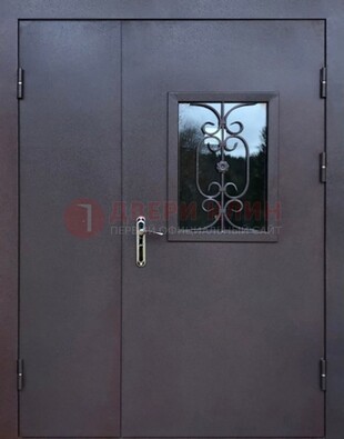 Тамбурная дверь Порошок со стеклом и ковкой ДТМ-48 во Владимире