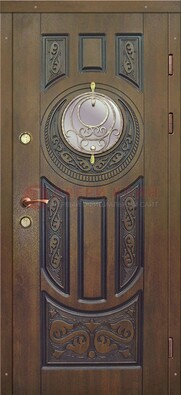 Одностворчатая входная дверь с виноритом и стеклом ДВТ-193 во Владимире