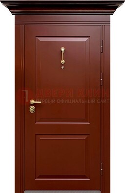 Красная железная дверь винорит для частного дома ДВТ-251 во Владимире