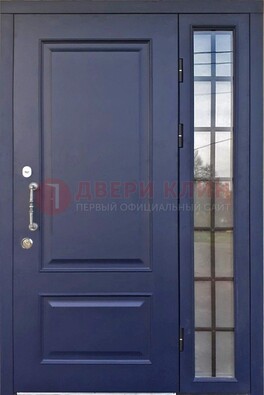 Синяя дверь с виноритом и стеклянными вставками  ДВТ-79 во Владимире
